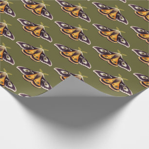 Moth Insekt Art Goblincore Saturnia Witchy Grönt Presentpapper