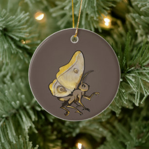 Moth Julgransprydnad Keramik