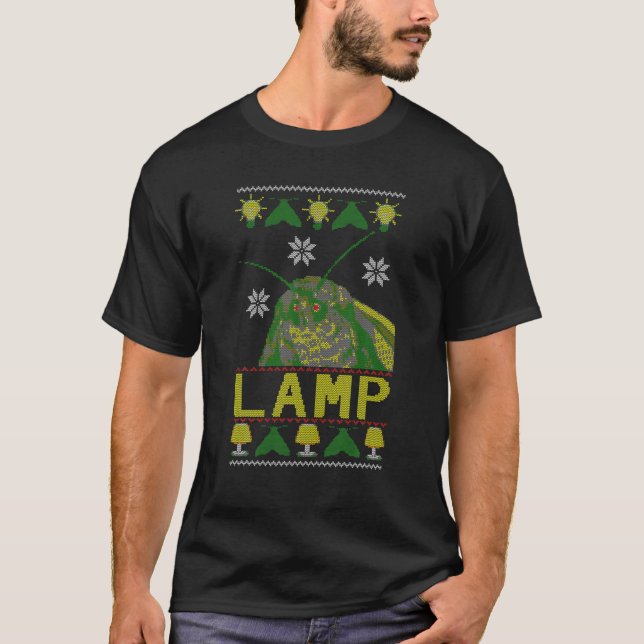 Moth Memp Lamp Ugly jul Sweater T Shirt (Framsida)