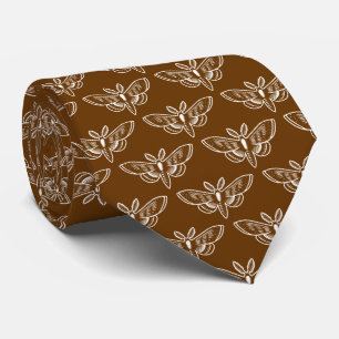 Moth Mönster - White on Walnut Brown Slips