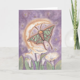 Moth & Moonblommor Kort