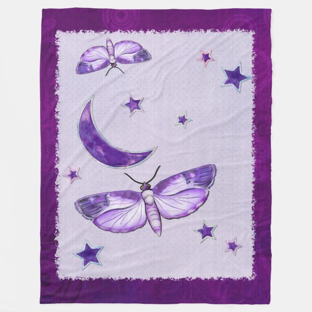 Moth Mystic New Age BEDDING COMFORTER THROW Fleecefilt (Framsidan)