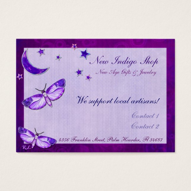 Moth Mystic New Age PERSONLIG Profile Visitkort (Framsidan)