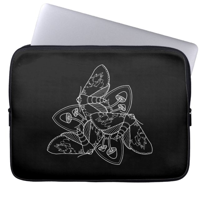 Moth och Mushroom Laptop sleeve (Framsidan)
