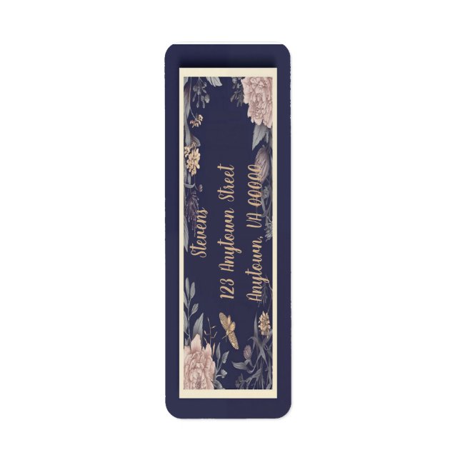 Moth, Rose & Thistle Returadressetiketter Returadress Etikett (Framsidan)