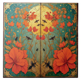 Moth Sanctuary Under the Moonlit Sky Kakelplatta