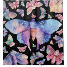 Moth Shower Curtain