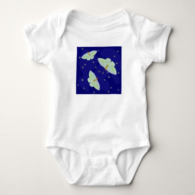 Moth Sky Baby Body T Shirt (Framsida)