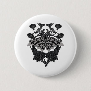Moth Talisman - Whimsigoth Teckning - White Versio Knapp