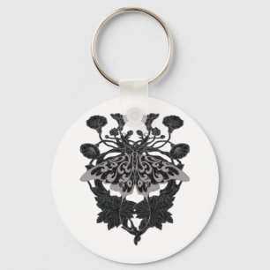 Moth Talisman - Whimsigoth Teckning - White Versio Nyckelring