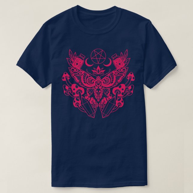Moth Viking Pagan Wicca167 T Shirt (Design framsida)