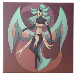 Moth woman kakelplatta