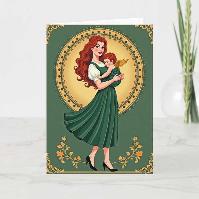 Mother And Child Art Card Kort (Framsida)