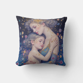 Mother and Child Art Throw Pillow  Kudde