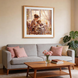 Mother and Child Impressionist Style  Poster