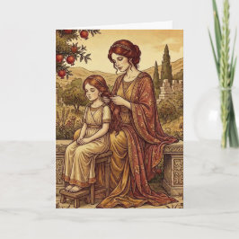 Mother and Daughter Art Greeting Card Kort