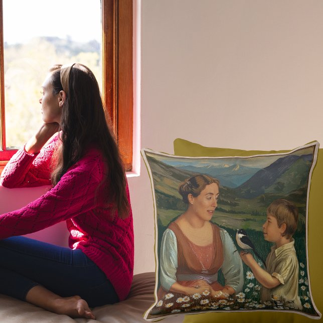 Mother and Son Tranquil Magical Moments Kudde (Mother and Child)