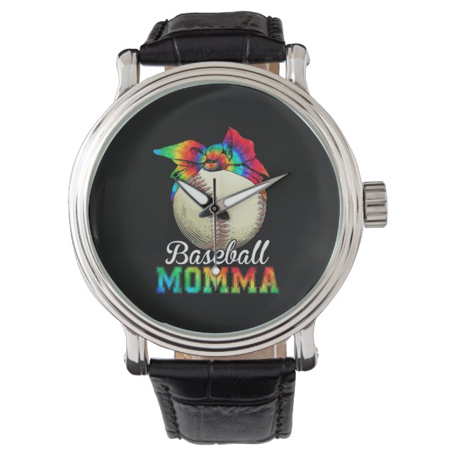 Mother Art Baseball Momma Birthday Armbandsur (Framsida)