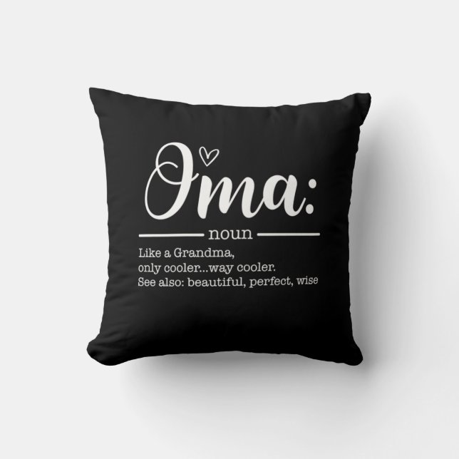 Mother Art Cute Oma Definition Birthday Kudde (Framsida)