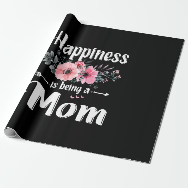 Mother Art | Lycka är att vara en mamma födelsedag Presentpapper (Utrullad)