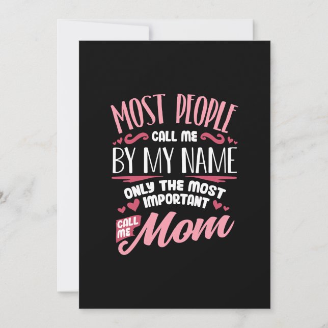 Mother Art | Viktigaste kalla mig Mamma födelsedag Inbjudningar (Framsida)