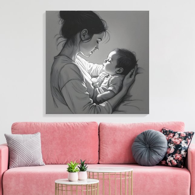 Mother & Baby artwork Canvastryck (Insitu (Vardagsrum))