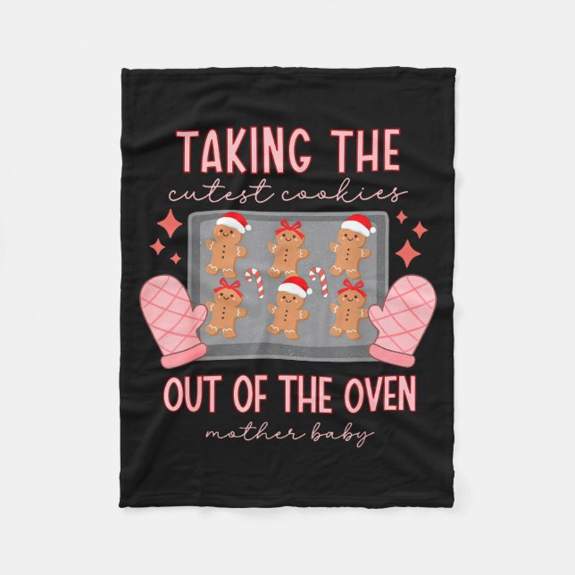 Mother Baby Nurse Christmas Mbu Stpartum Nurse Xma Fleecefilt (Framsidan)