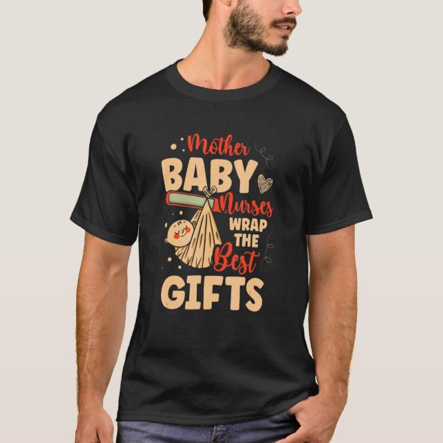 Mother Baby Nurses Wrap The Best Xmas NICU Nurse 1 T Shirt (Framsida)