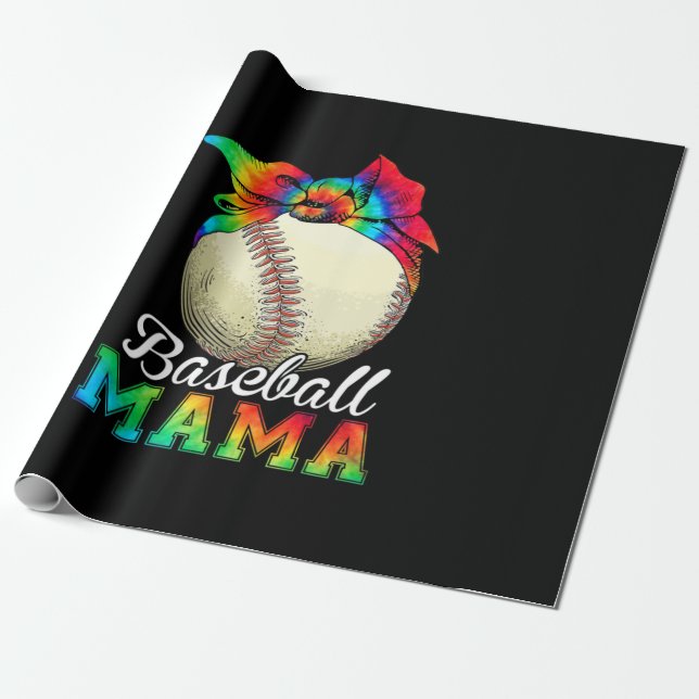 Mother Baseball Mama Birthday Presentpapper (Utrullad)