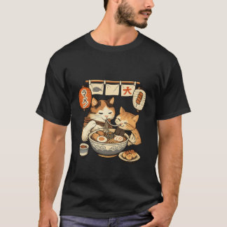 Mother Cat & Kitten Ramen Shirt – Cute Japanese  T