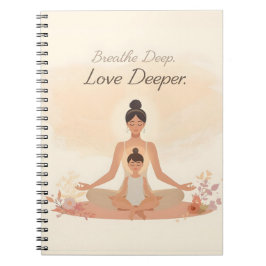 Mother & Child Meditation Serenity Art Anteckningsbok