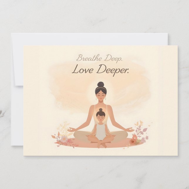Mother & Child Meditation Serenity Art Julkort (Framsida)