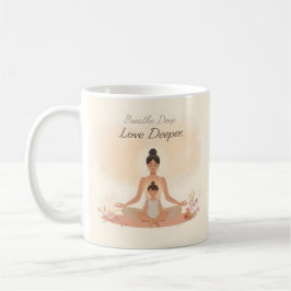 Mother & Child Meditation Serenity Art Kaffemugg