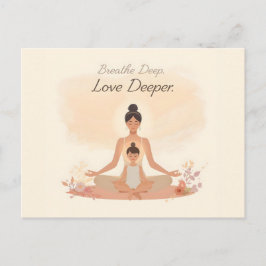 Mother & Child Meditation Serenity Art Vykort