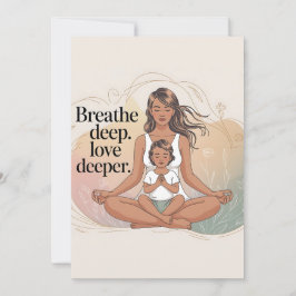 Mother Child Mindfulness Meditation Art Julkort