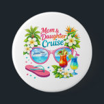 Mother Daughter Cruise Tropical Vacation Knapp<br><div class="desc">Colorful tropical travel artwork with sunglasses reflecting a cruise ship,  cocktails,  beach flowers and palm elements creating a vibrant vacation mood. Perfect for celebrating a special cruise trip shared by mother and daughter.</div>