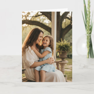 Mother daughter love photo mothers day family gift kort