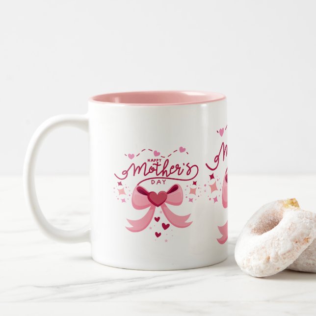 MOTHER DAY TRENDY DESIGN Två-Tonad MUGG (Med munk)