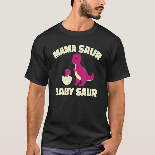 Mother Dino Mom Mommy - Mother's Day Mama Saur Bab T Shirt (Framsida)