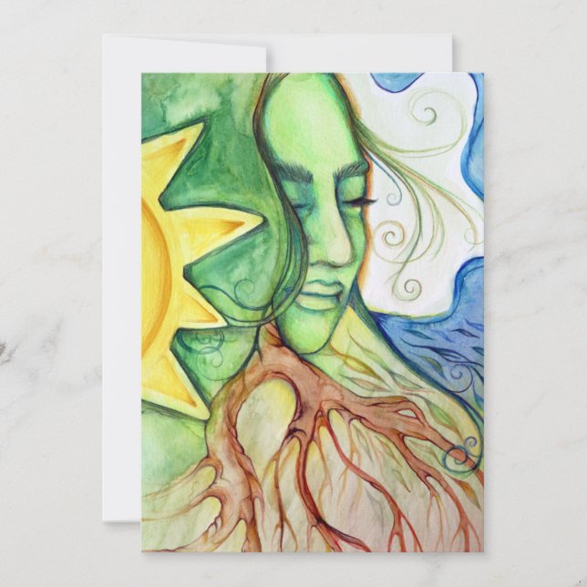 Mother Earth Gaia Goddess  Inbjudningar (Framsida)