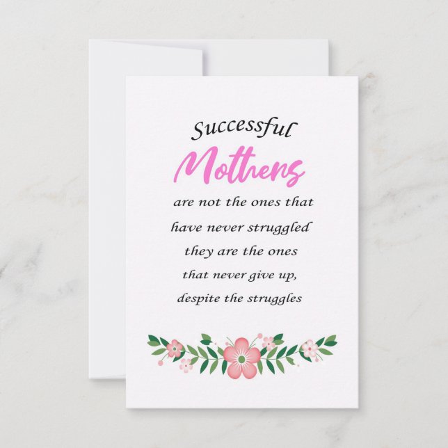 Mother Gift Successful Mothers Are Not The Ones Tack Kort (Framsida)