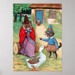 Mother Goose hemma, Louis Wain Poster