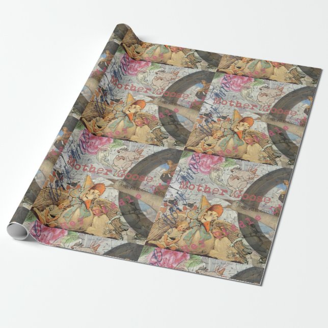 Mother Goose Nursery Rhyme Saga Presentpapper (Utrullad)
