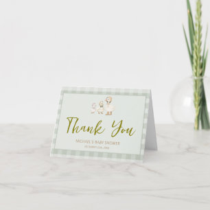 Mother Goose och gosling Baby Shower Falt Tack Kort