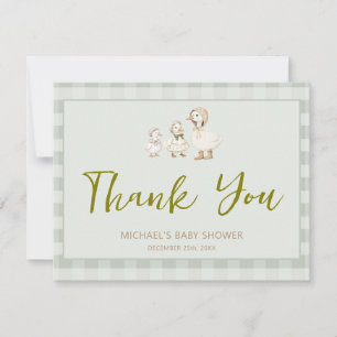 Mother Goose och gosling baby shower Tack Kort