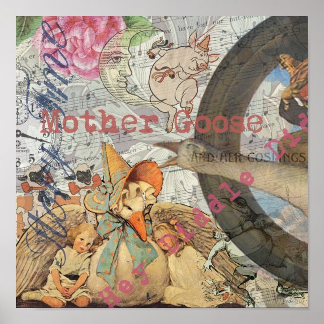 Mother Goose-rim och sagor för barn Poster (Framsidan)