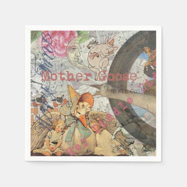 Mother Goose-rim och sagovärld Pappersservett (Framsidan)