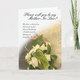 Mother in law greeting card, will you be my mother kort