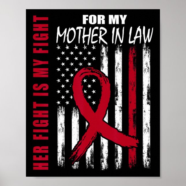Mother In Law Multiple Myeloma Awareness American  Poster (Framsidan)