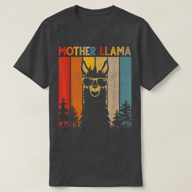 Mother Llama Lover Gift For Mens Womens  T Shirt (Design framsida)